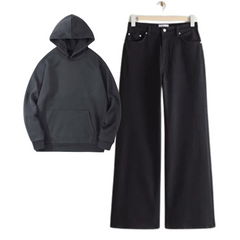 Oversized Hoodie with Black Sweatpants (Copy)