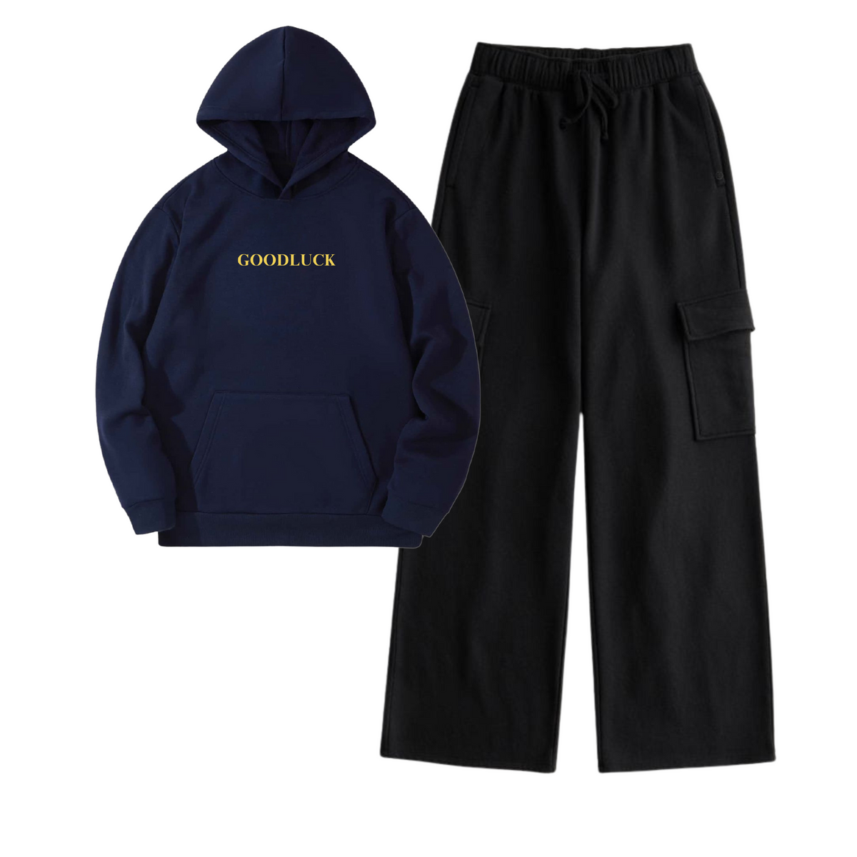 Unisex Cargo with Navy Blue GoodLuck Hoodie