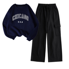 Unisex Cargo with Navy Blue Unfilled Chicago Sweatshirt