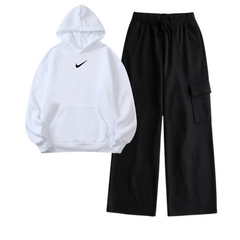 Unisex Cargo with White Nike Hoodie