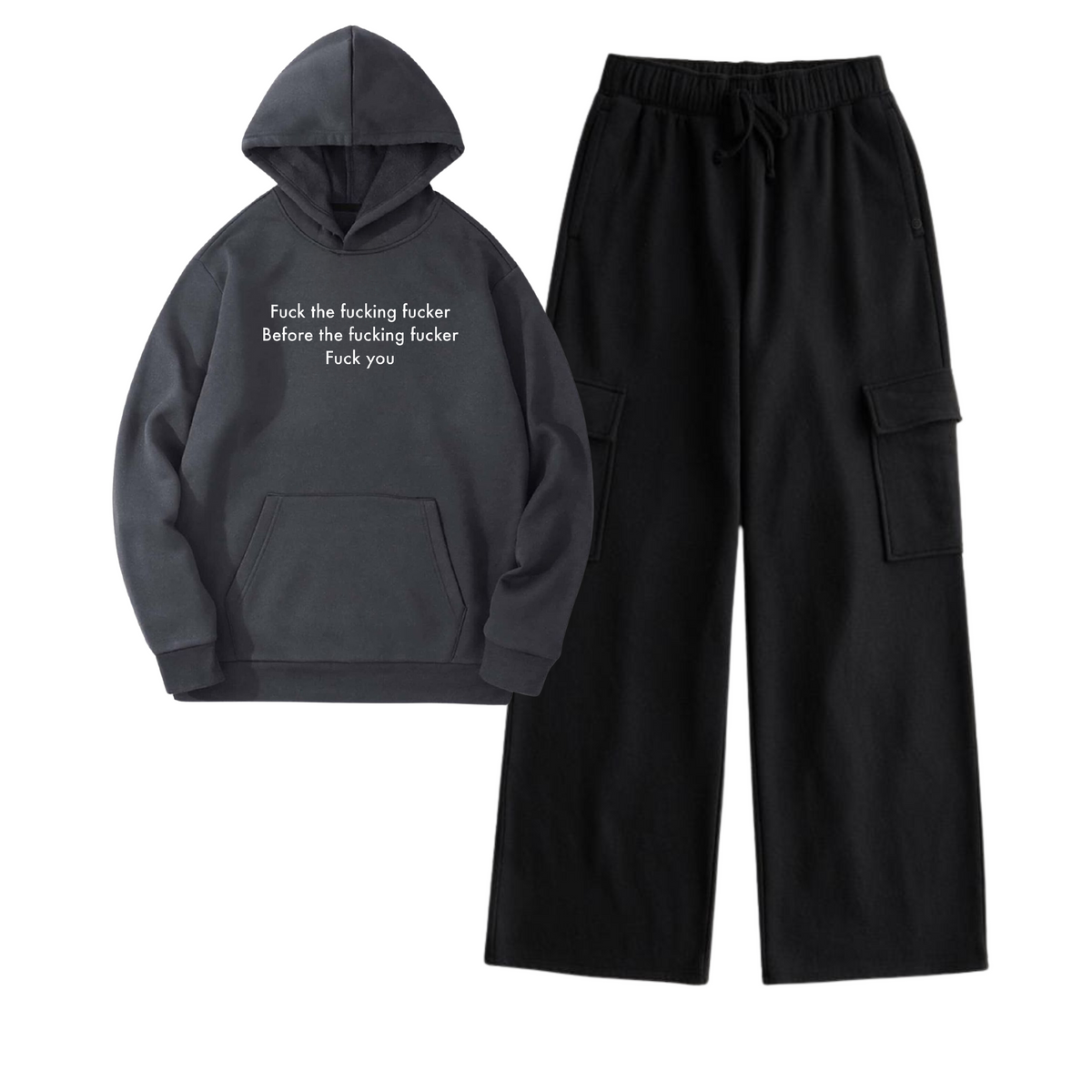 Unisex Cargo with Charcoal Grey Fucking Hoodie