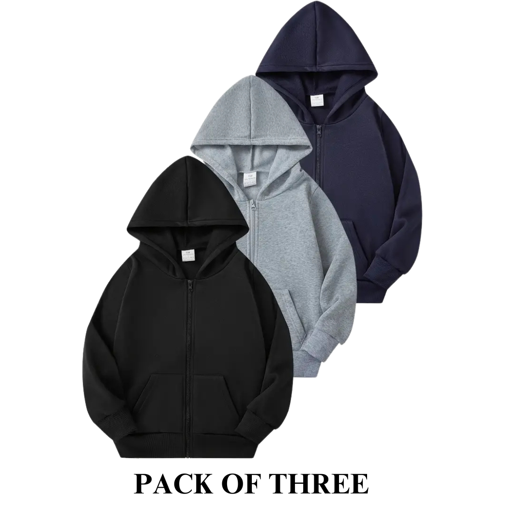 Pack of Three Zipper