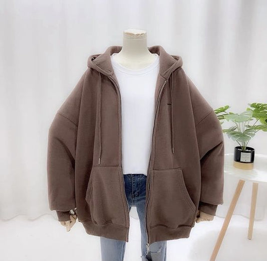 Brown Oversized Zipper