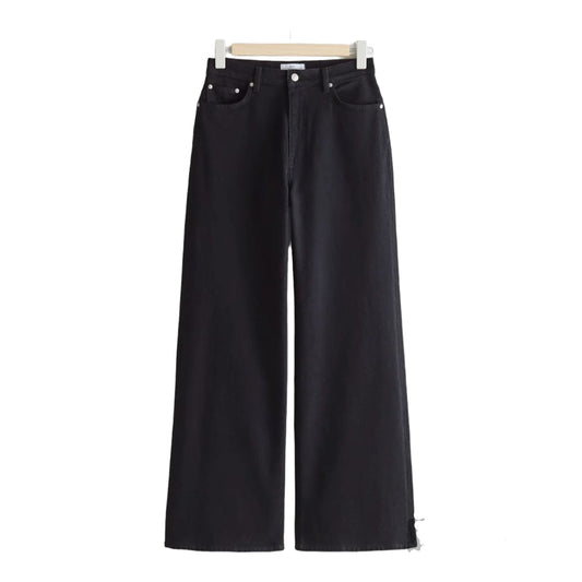 Black  Wide Leg Jeans