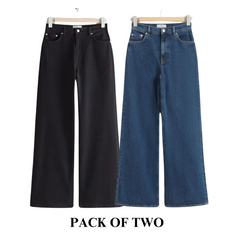 Pack of Two Wide Leg Jeans