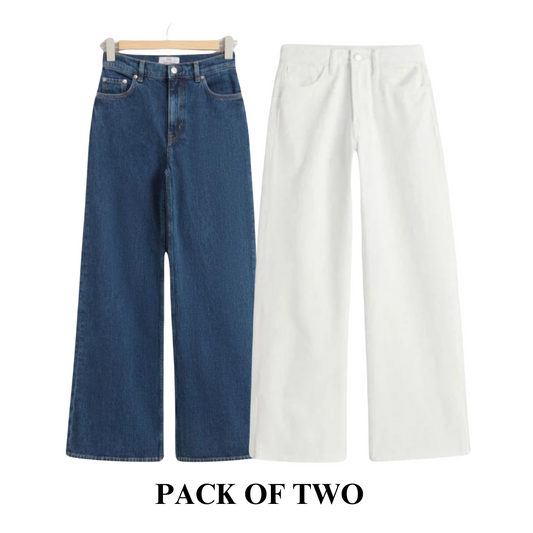 Pack of Two Wide Leg Jeans