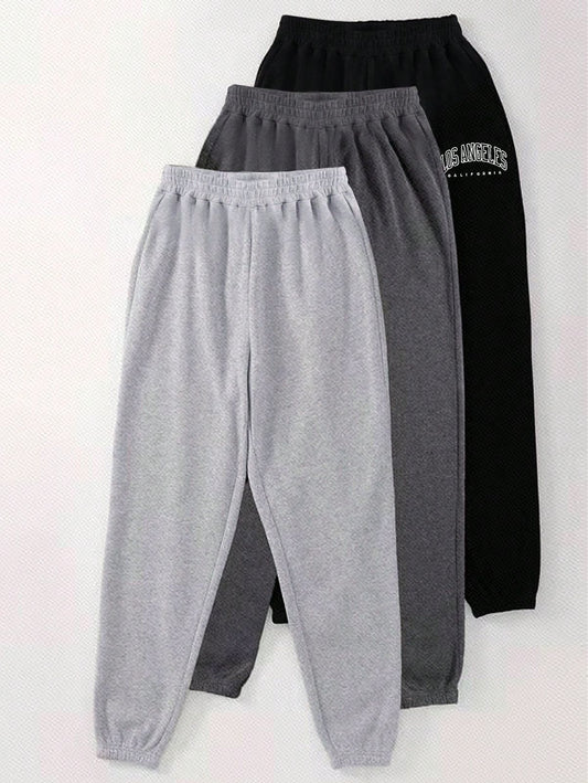 Pack of sweatpants ( Charcoal Grey,White & Black Los Angeles)