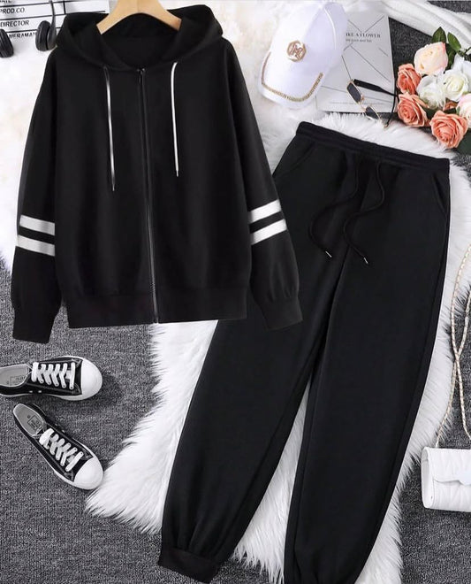 Stripe Zipper Tracksuit