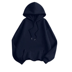 Dark Blue Drop Shoulder Oversize Hoodie