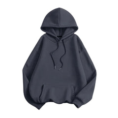 Charcoal Gray Drop Shoulder Oversize Hoodie