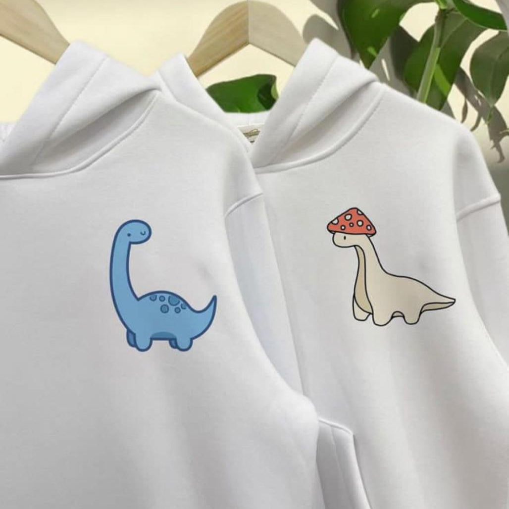 Dinosaur Couple  Hoodie