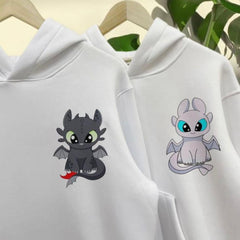 Toothless & Light Fury Couple Hoodie