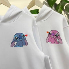 Stitch & Angel Couple Hoodie