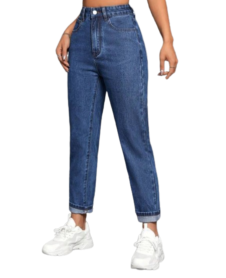 Mid Blue Mom Fit Jeans