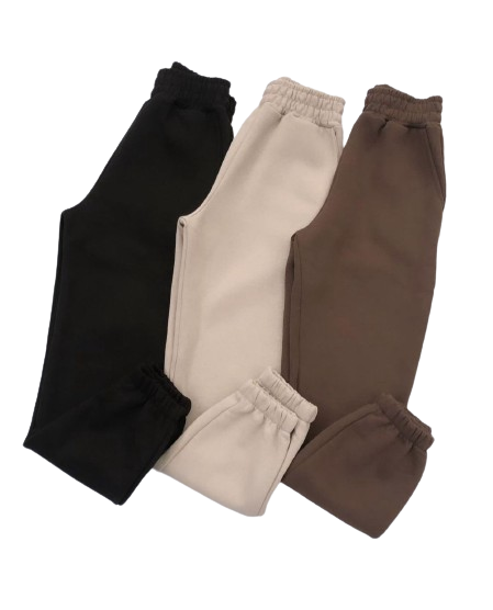 Pack of Three Sweatpants (Brown,Cream & Black)