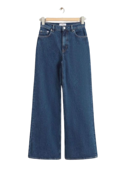 Dark Blue Wide Leg Jeans