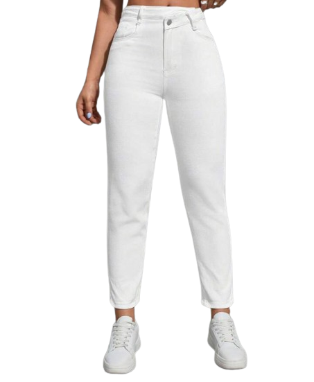 White Mom Fit Jeans