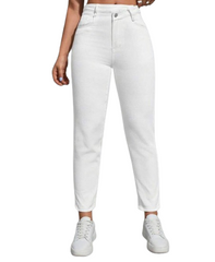 White Mom Fit Jeans