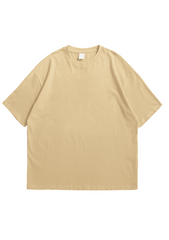 Plain Oversized Beige Tee - Flexo