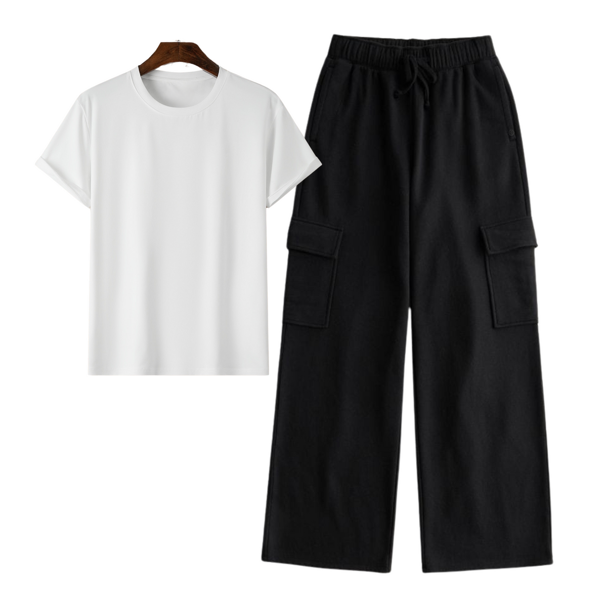 Cargo Trouser with White Regular tee