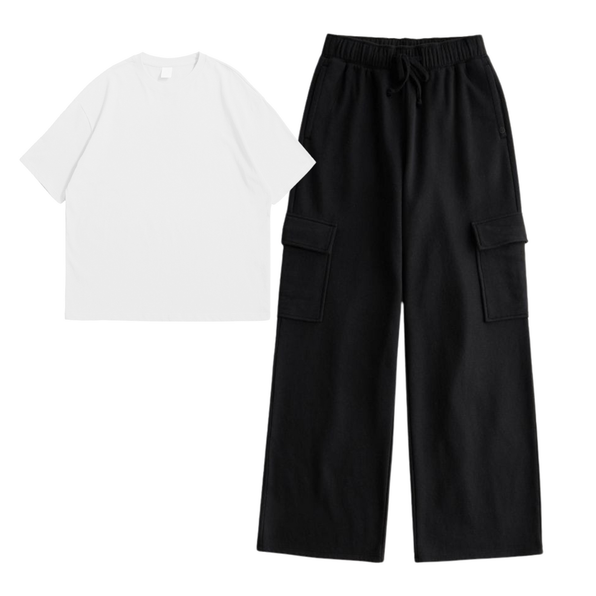 Cargo Trouser with White Oversized tee