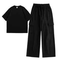 Cargo Trouser with Black Oversized tee