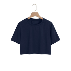 Dark blue Crop tee