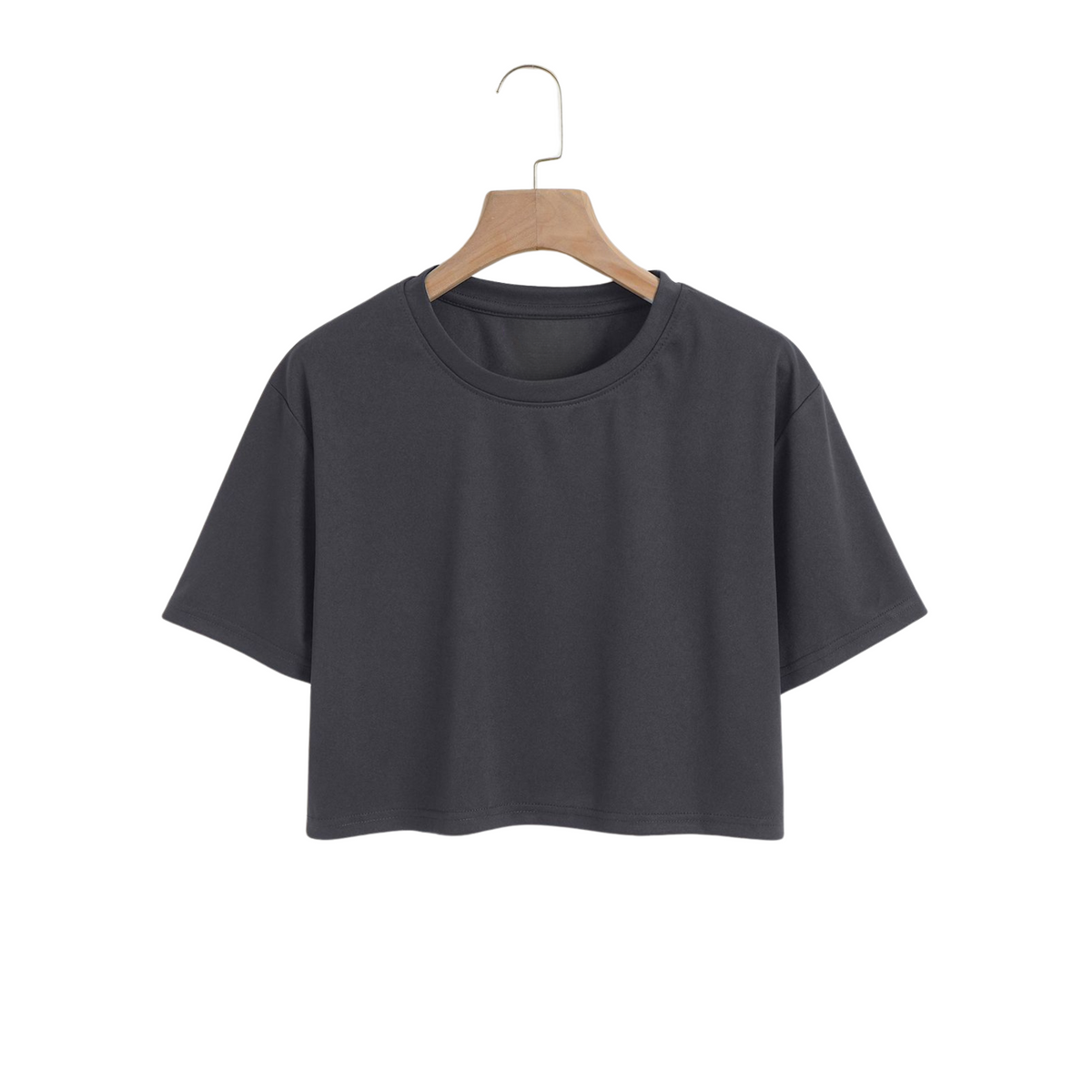 Charcoal Grey Crop tee