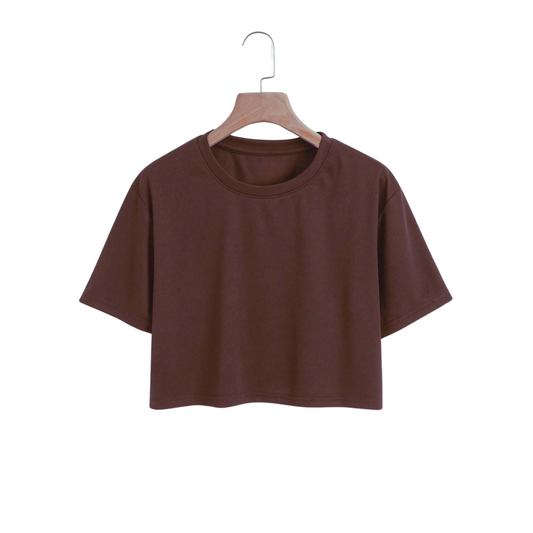 Brown Crop tee