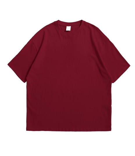 Plain Oversized Maroon Tee - Flexo