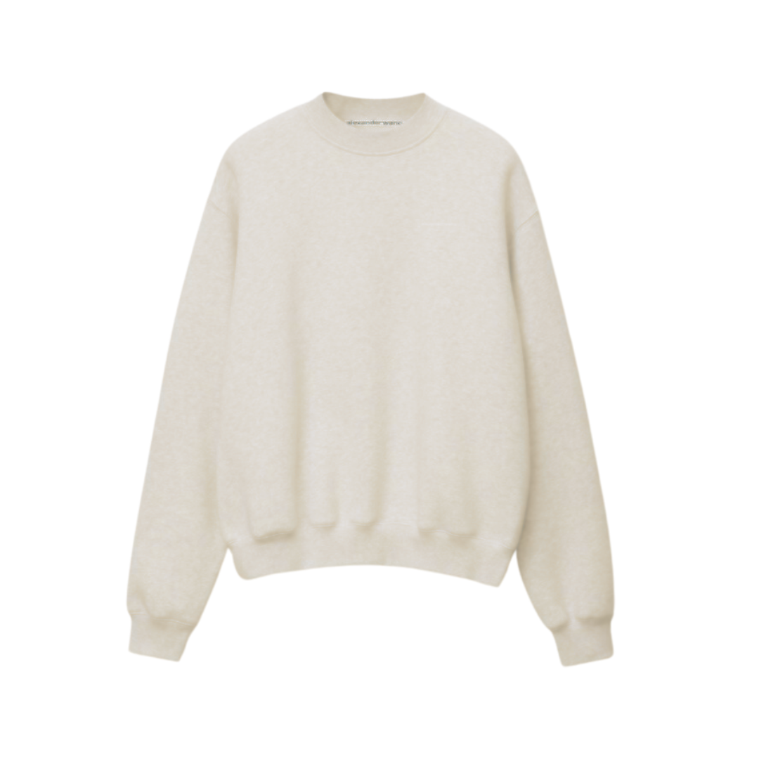 Drop Shoulder Cream Sweatshirt