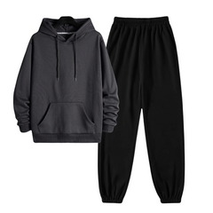 Regular Hoodie with Black Sweatpants