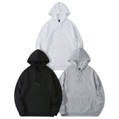 Black, Light Grey & White Hoodie