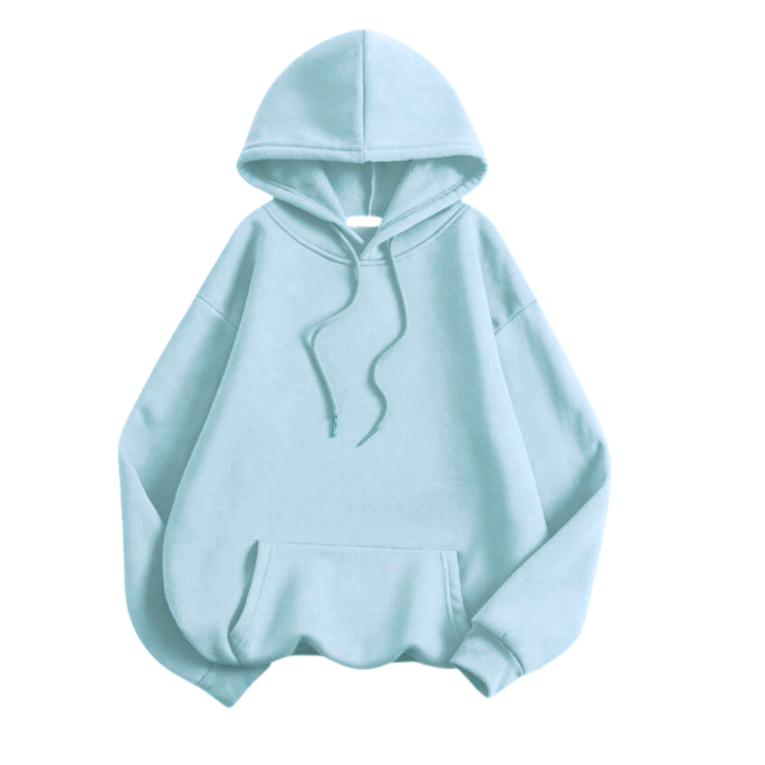 Sky Blue Drop Shoulder Oversize Hoodie