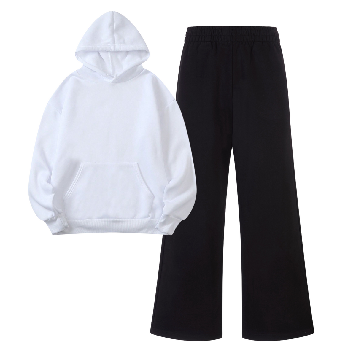 Oversized Hoodie with Straight leg trouser