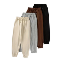 Pack of four sweatpants (beige, brown, black & light grey)