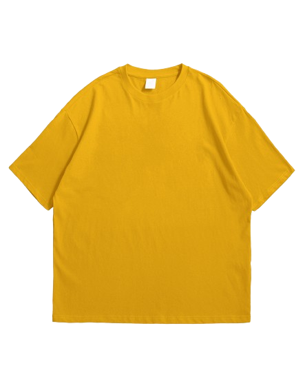 Plain Oversized Mustard Tee - Flexo