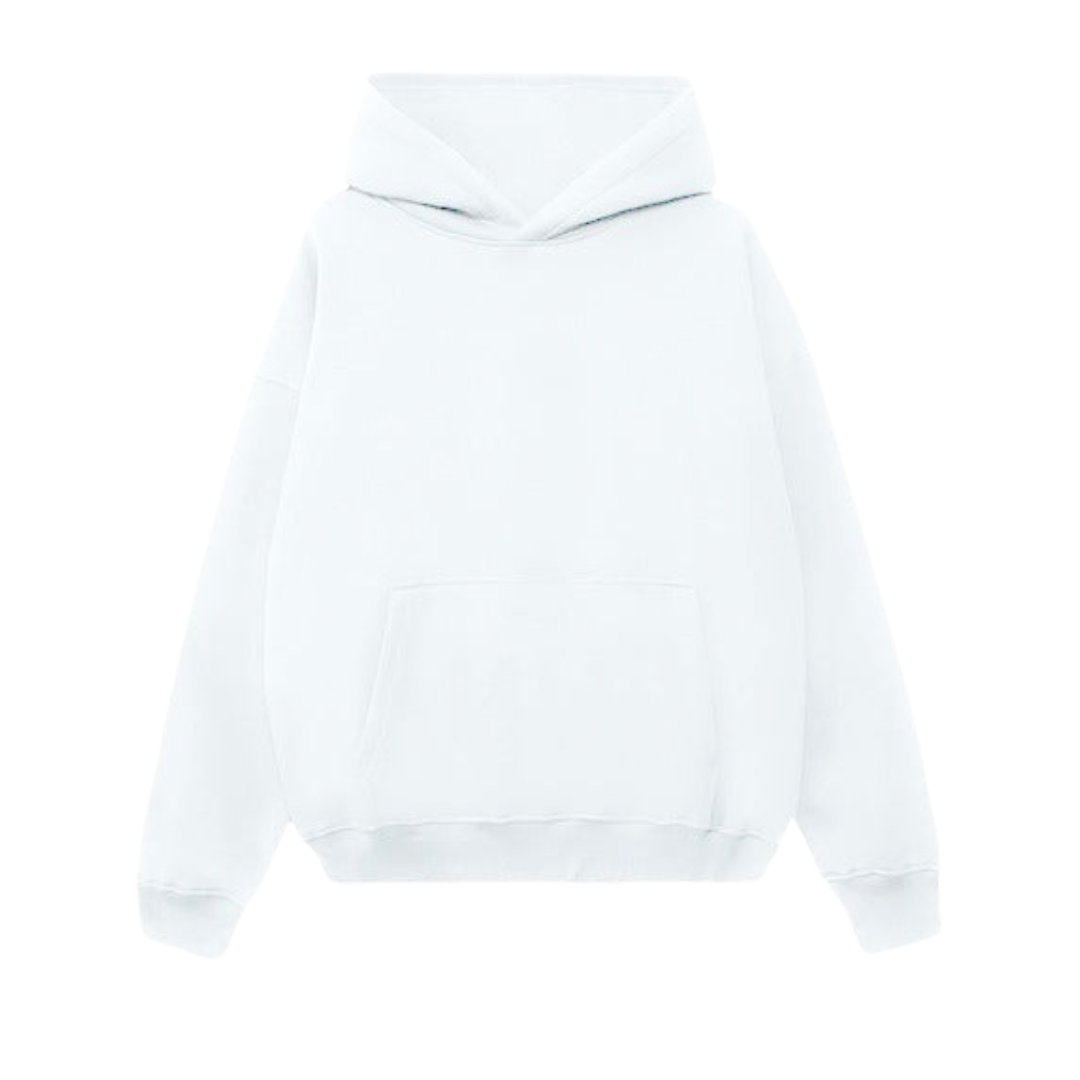 White Regular Hoodie