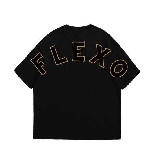 Black Flexo Oversize Tee - Flexo