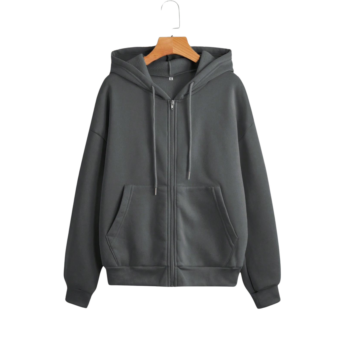 Charcoal Grey Regular Zipper